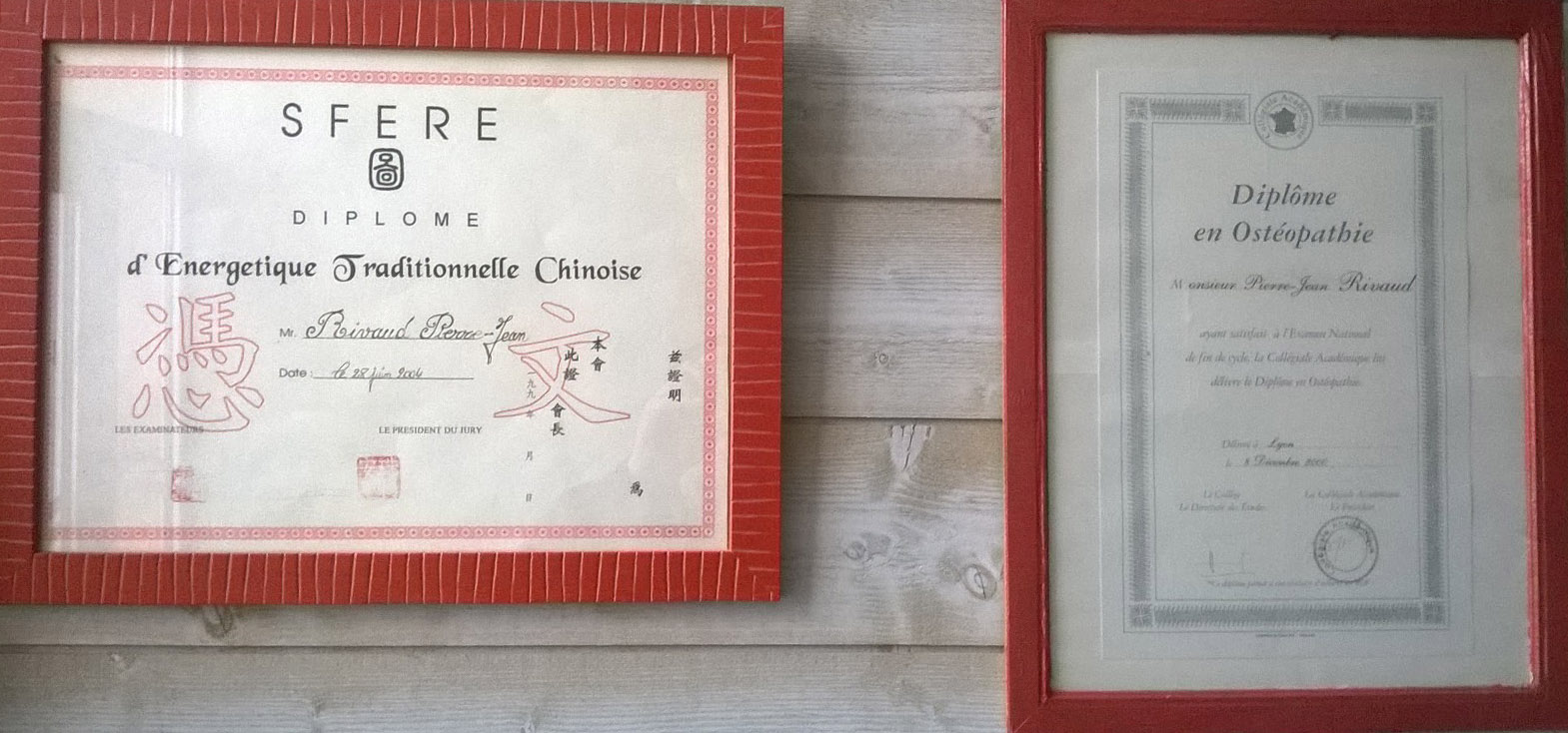 diplôme medecine chinoise-osteopathie-pierre jean Rivaud-Arles